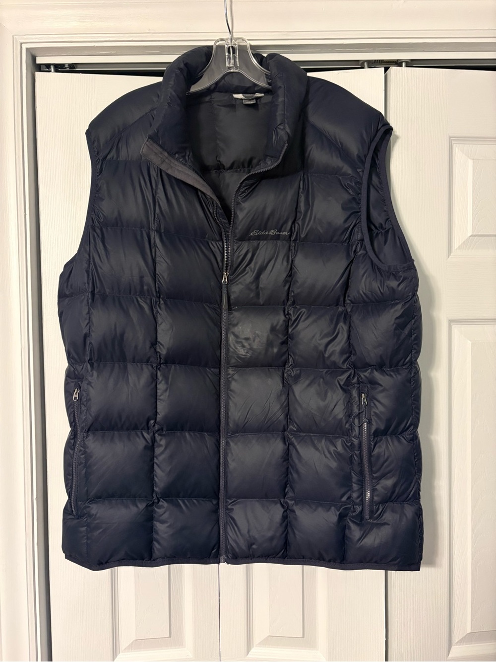 Eddie Bauer Navy Quilted Down Puffer Vest EB700